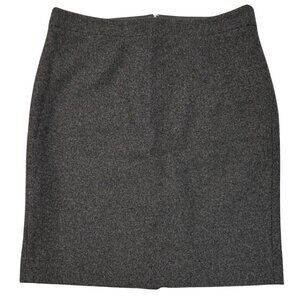 J.Crew‎ Wool Blend The Pencil Skirt Women's Size 8 Gray Business Career Preppy